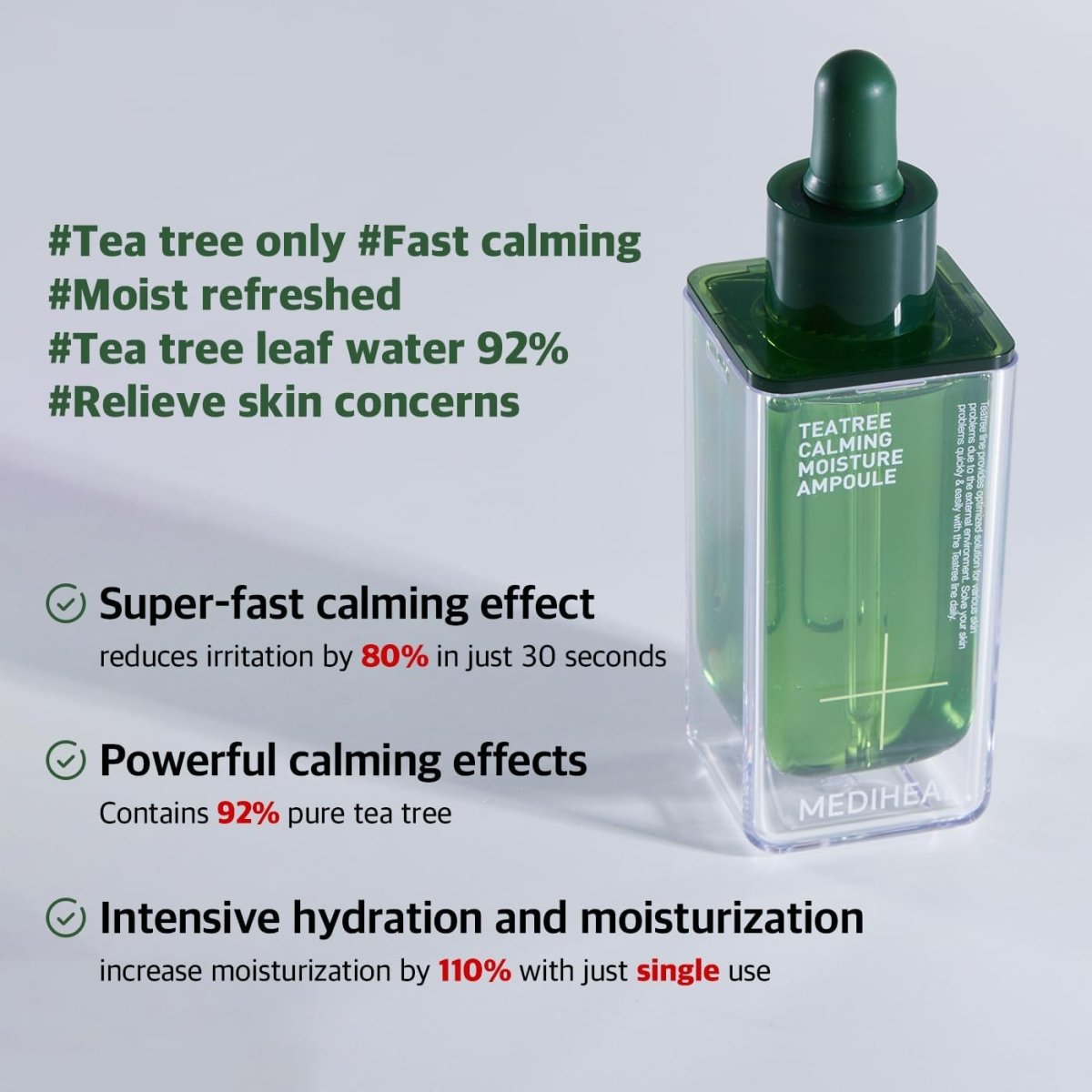 MEDIHEAL Tea Tree Calming Moisture Ampoule 50ml Health & Beauty oceanbuy.ca markham toronto free ship USA asian korean skincare