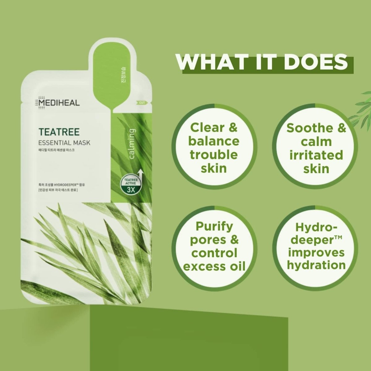 MEDIHEAL Teatree Care Solution Essential Mask 1 Piece - NEW PACKAGE oceanbuy.ca markham toronto free ship USA asian korean skincare