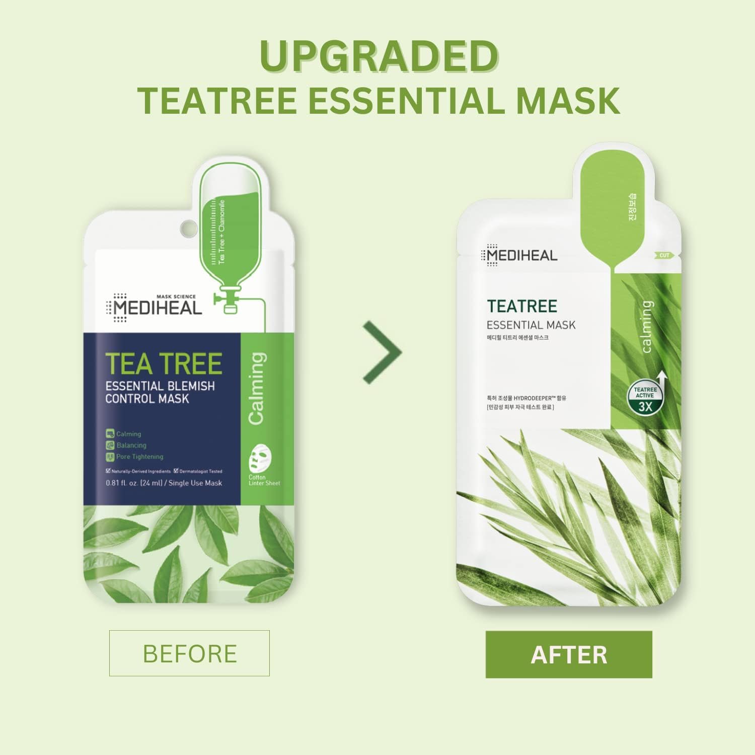 MEDIHEAL Teatree Care Solution Essential Mask 10Pcs - NEW PACKAGE Health & Beauty oceanbuy.ca markham toronto free ship USA asian korean skincare