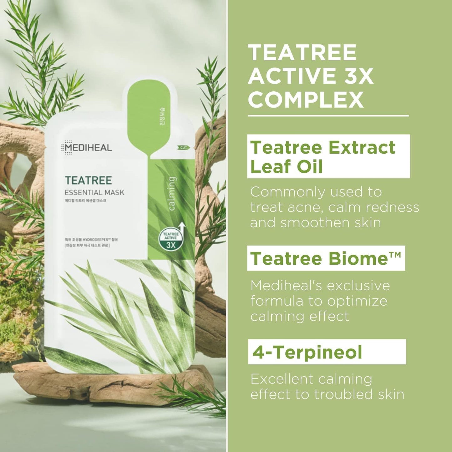 MEDIHEAL Teatree Care Solution Essential Mask 10Pcs - NEW PACKAGE Health & Beauty oceanbuy.ca markham toronto free ship USA asian korean skincare