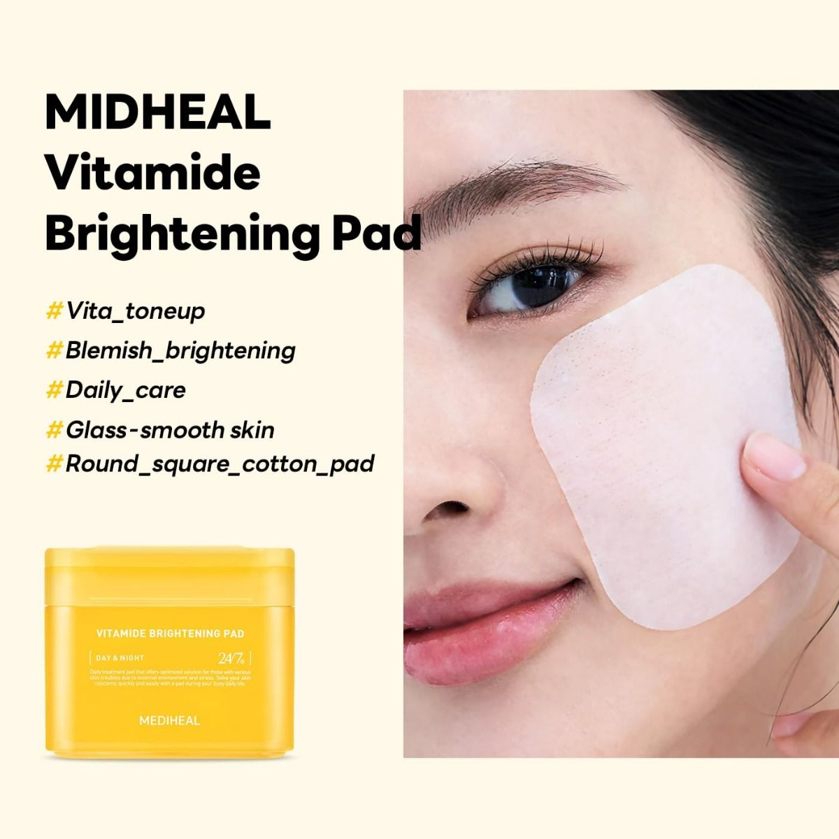 MEDIHEAL Vitamide Brightening Pad 100 Pads Health & Beauty oceanbuy.ca markham toronto free ship USA asian korean skincare