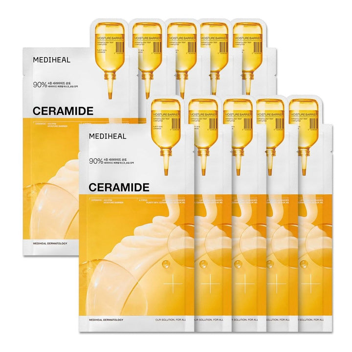 MEDIHEAL Ceramide Essential Sheet Mask - Moisture Barrier 10Pcs Health & Beauty 1