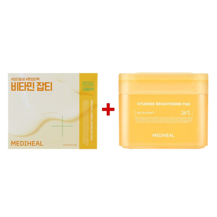 MEDIHEAL Vitamide Brightening Pad & Vitamin Modeling Pack Set Health & Beauty 1