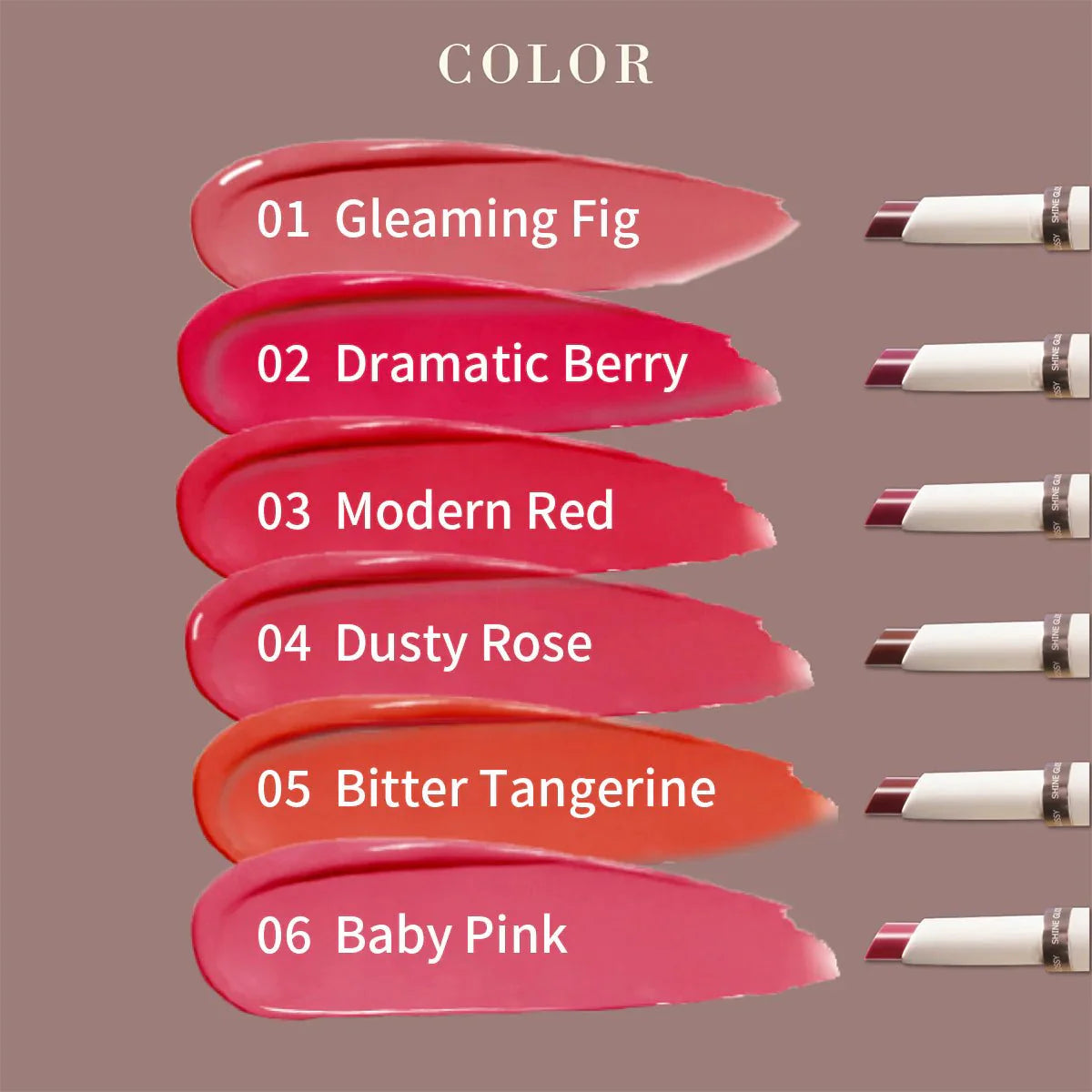 MILLEFEE Glow Lips - 6 Color to Choose Health & Beauty oceanbuy beauty markham toronto free ship USA asian korean skincare