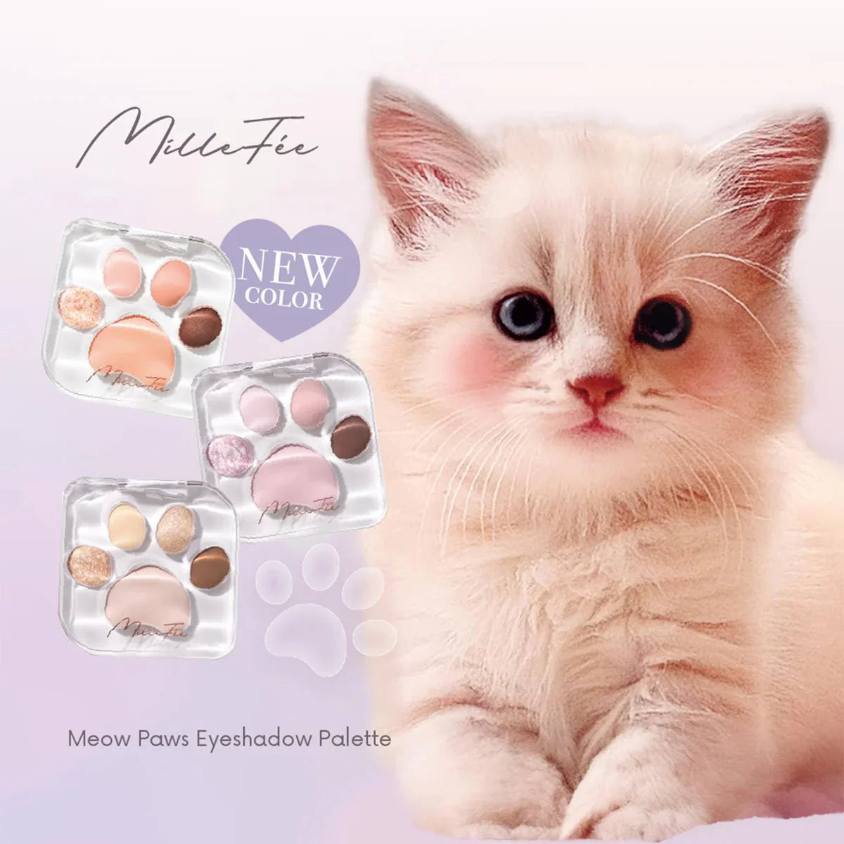 MILLEFEE Meow Paws Eyeshadow Palette - 01 Amaenbo Health & Beauty oceanbuy beauty markham toronto free ship USA asian korean skincare