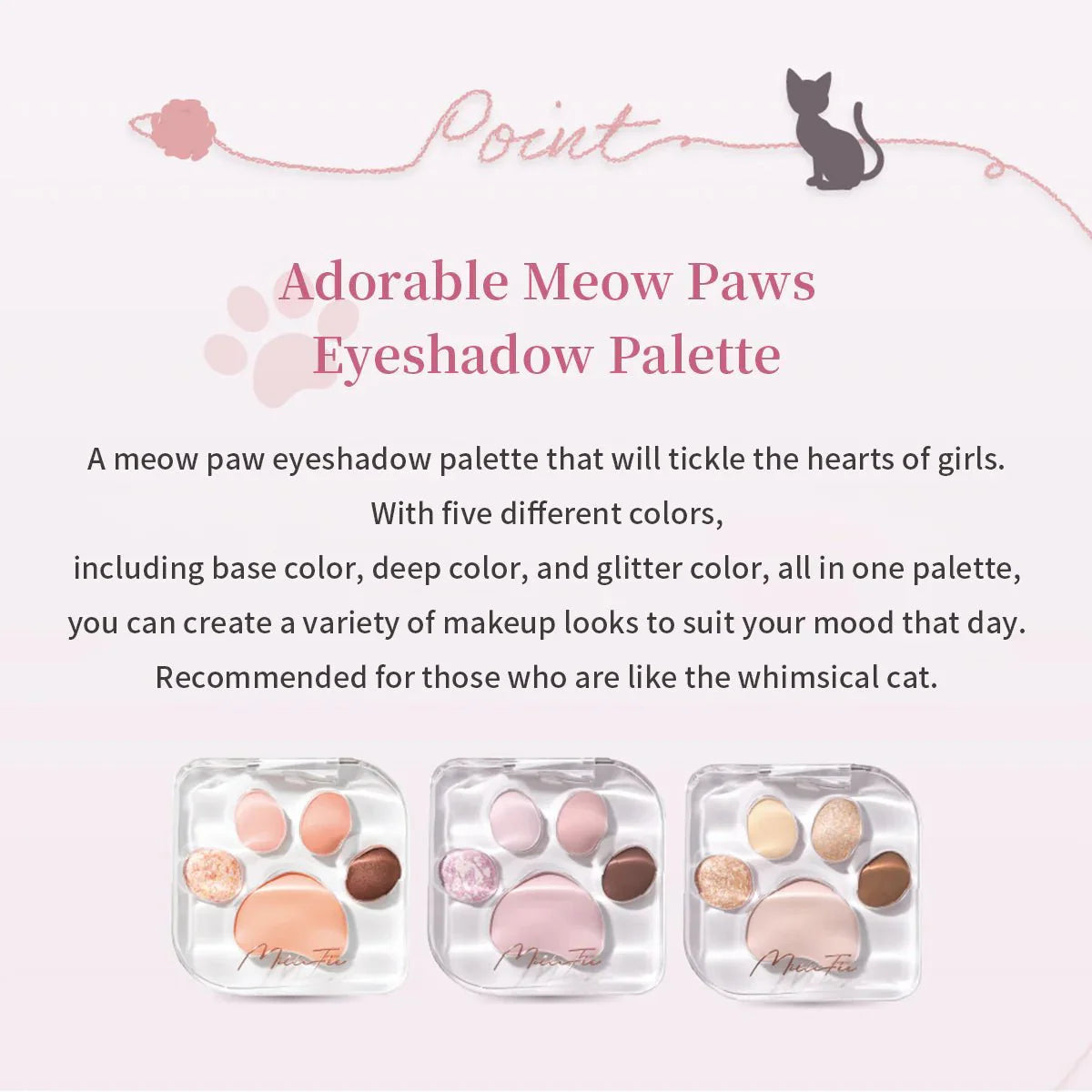 MILLEFEE Meow Paws Eyeshadow Palette - 03 Tsundere Health & Beauty oceanbuy beauty markham toronto free ship USA asian korean skincare