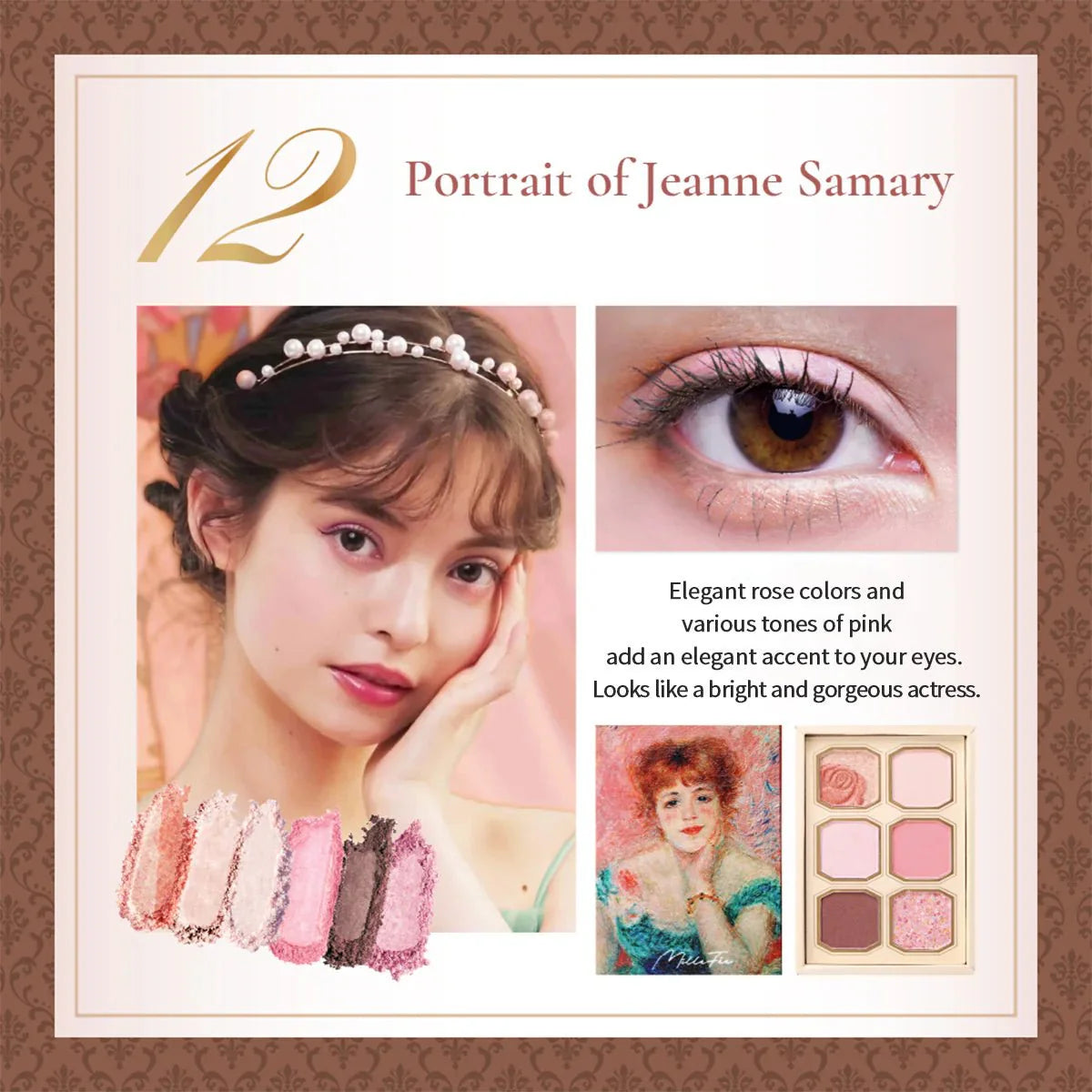 MILLEFEE Painting Shadow Palette - 12 Portrait of Jeanne Samary Health & Beauty oceanbuy beauty markham toronto free ship USA asian korean skincare