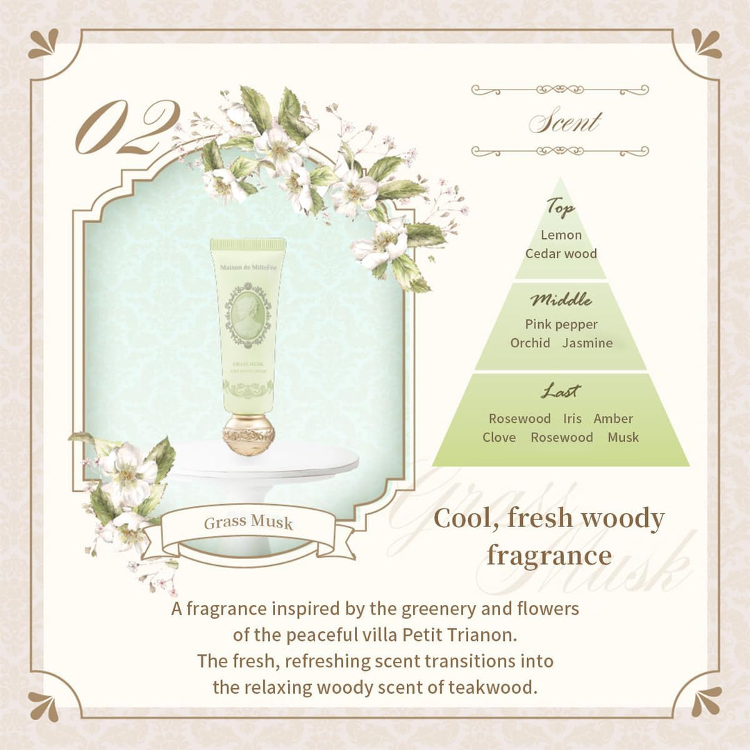 MAISON DE MILLEFEE Airy Hand Cream 30g - 02 Grass Musk Health & Beauty 6