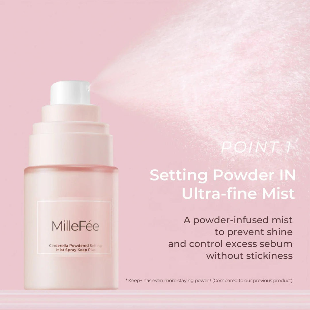 MILLEFEE Cinderella Powdered Setting Mist Spray 40ml Health & Beauty 3
