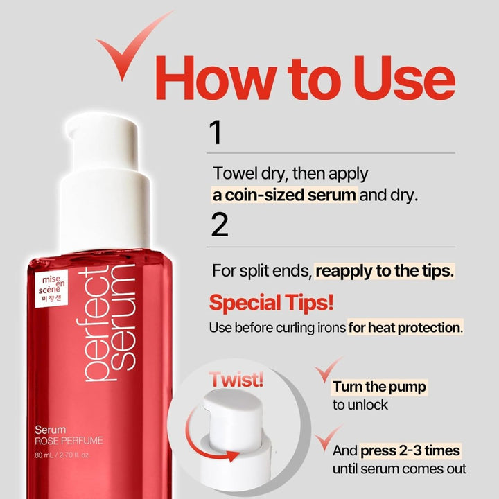 MISE EN SCENE Perfect Serum Rose Perfume 80ml NEW PACKAGE Hair Care oceanbuy beauty markham toronto free ship USA asian korean skincare