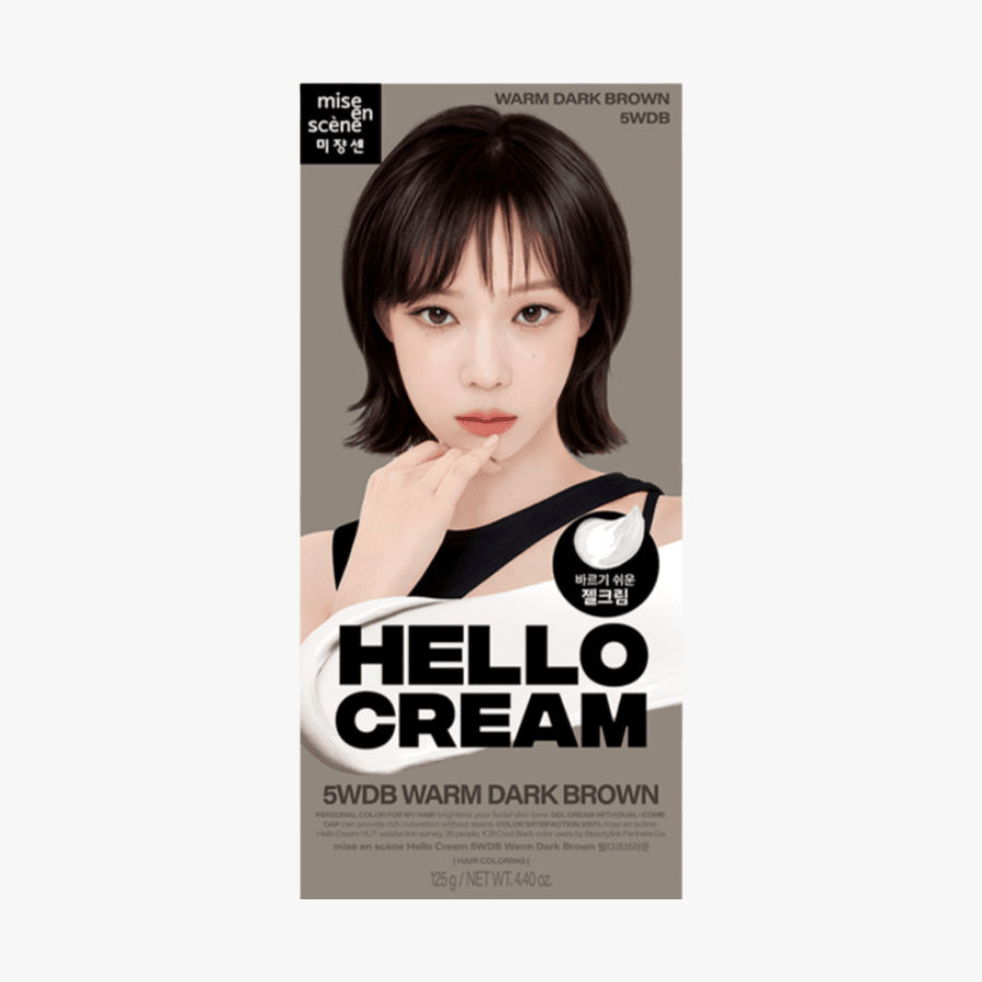 MISE En Scene Hello Cream 5WDB Warm Dark Brown 100g Hair Color 1