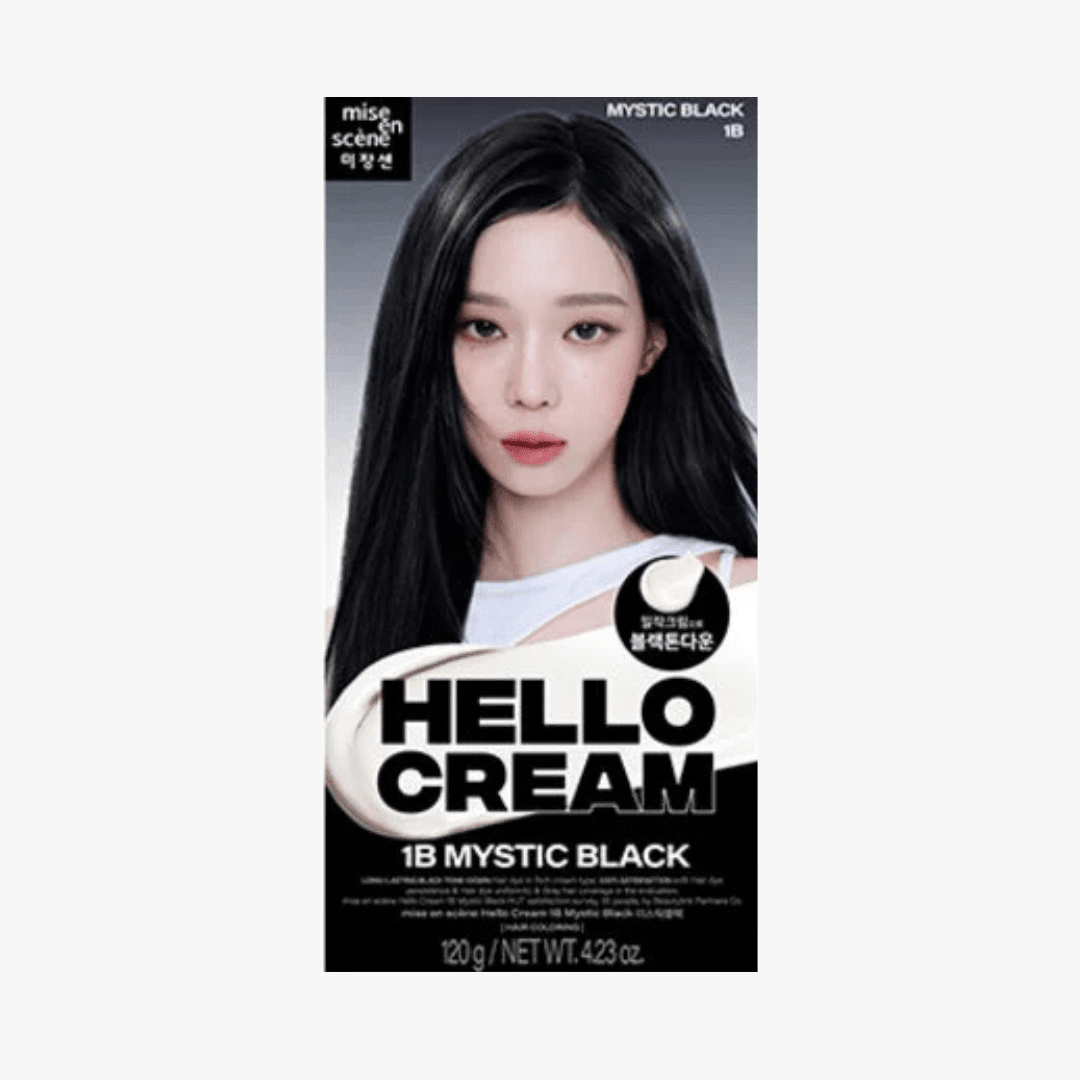 MISE EN SCENE Hello Cream Double Cover 1MB Mystic Black 120g Hair Color 1