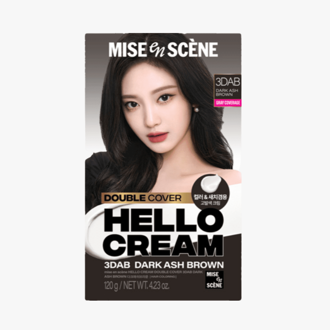 MISE EN SCENE Hello Cream Double Cover 7AB ASH BROWN 120g Hair Color 1