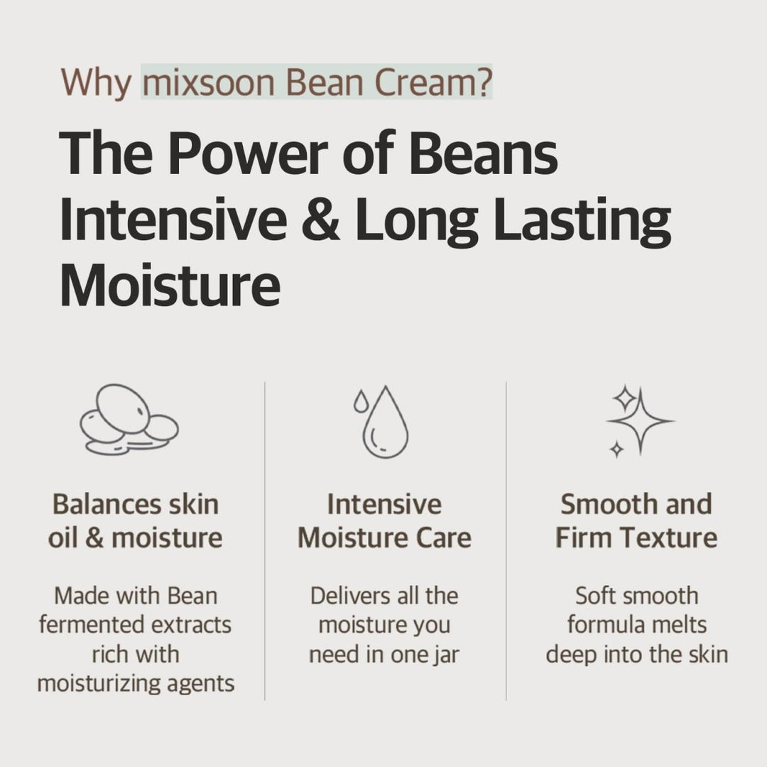 MIXSOON Bean Cream 50ml Health & Beauty oceanbuy.ca markham toronto free ship USA asian korean skincare