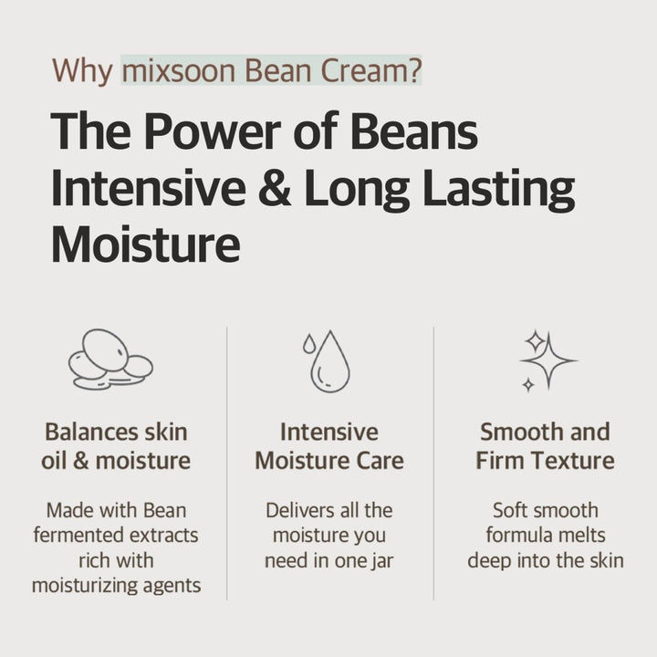 MIXSOON Bean Cream 50ml Health & Beauty oceanbuy.ca markham toronto free ship USA asian korean skincare