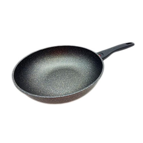 MYLAND 3 Layers Granite Coating Non-Stick Wok Fry Pan New Stone- Pattern Stronger Surface Design in Korea- 2 Sizes