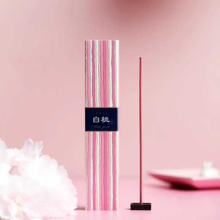 NIPPON KODO Incense Kayuragi White Peach Sticks 40 Sticks Home & Garden 2