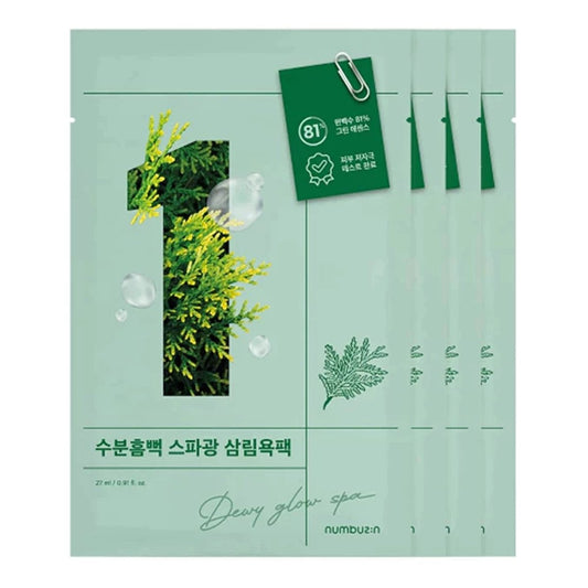 NUMBUZIN No.1 Dewy Glow Spa Sheet Mask 4Pcs Health & Beauty oceanbuy beauty markham toronto free ship USA asian korean skincare