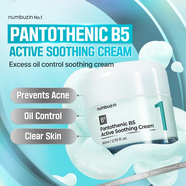 NUMBUZIN No.1 Pantothenic B5 Active Soothing Cream 80ml Health & Beauty oceanbuy beauty markham toronto free ship USA asian korean skincare
