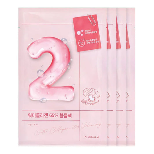 NUMBUZIN No.2 Water Collagen 65% Voluming Sheet Mask 4Pcs Health & Beauty oceanbuy beauty markham toronto free ship USA asian korean skincare