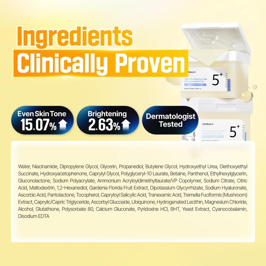 NUMBUZIN No.5 Vitamin - Niacinamide Concentrated Pad 70Pads Health & Beauty oceanbuy beauty markham toronto free ship USA asian korean skincare