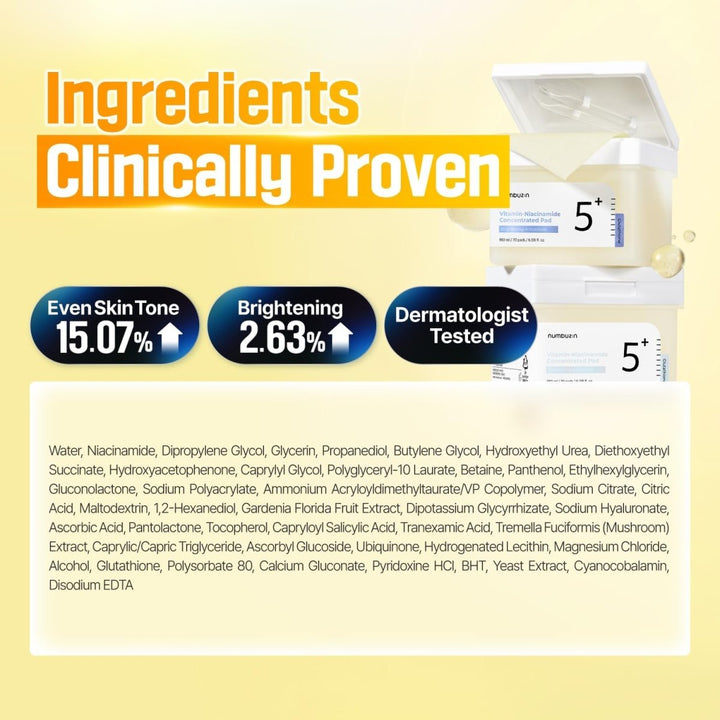 NUMBUZIN No.5 Vitamin - Niacinamide Concentrated Pad 70Pads Health & Beauty oceanbuy beauty markham toronto free ship USA asian korean skincare