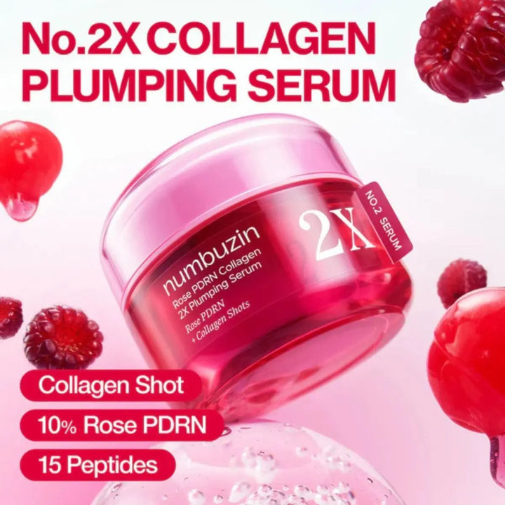 Numbuzin No.2 Rose PDRN Collagen 2X Plumping Serum 30ml Serum 4