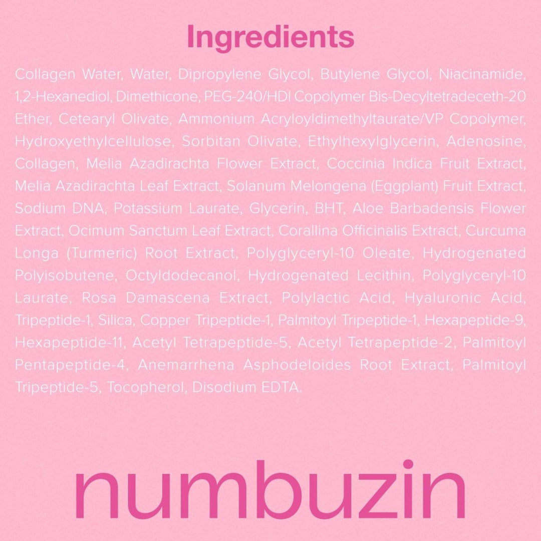 NUMBUZIN No.2 Rose PDRN Collagen Plumping Sheet Mask 4Pcs Health & Beauty