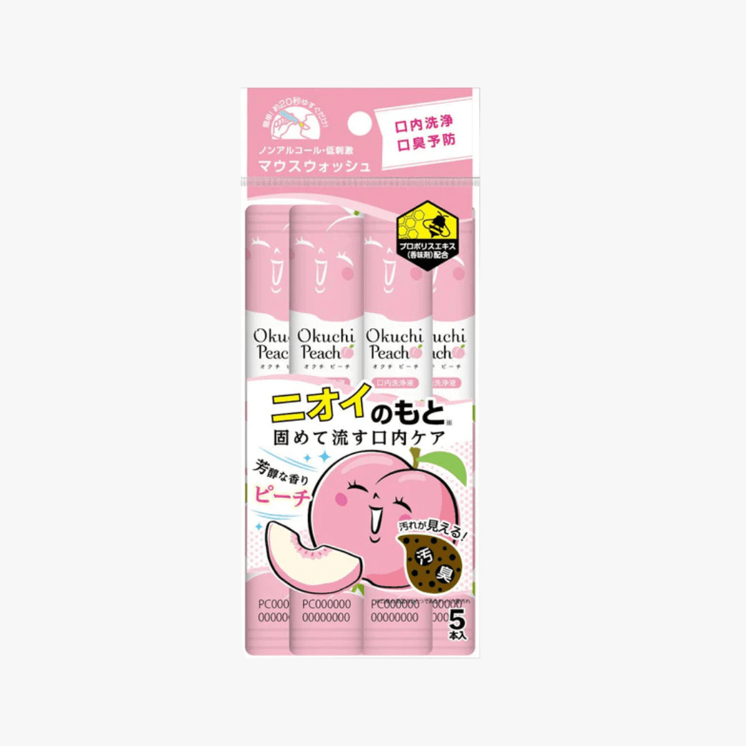 OKUCHI Peach Mouthwash 5pcs Oral Care 1