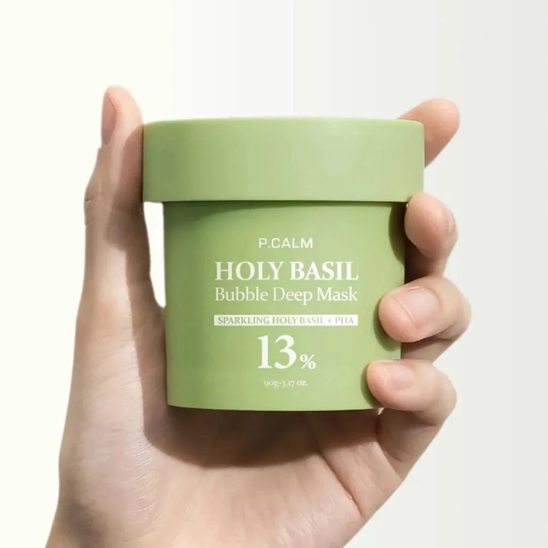 P.CALM Holy Basil Bubble Deep Mask 90g Wash - Off Mask 1