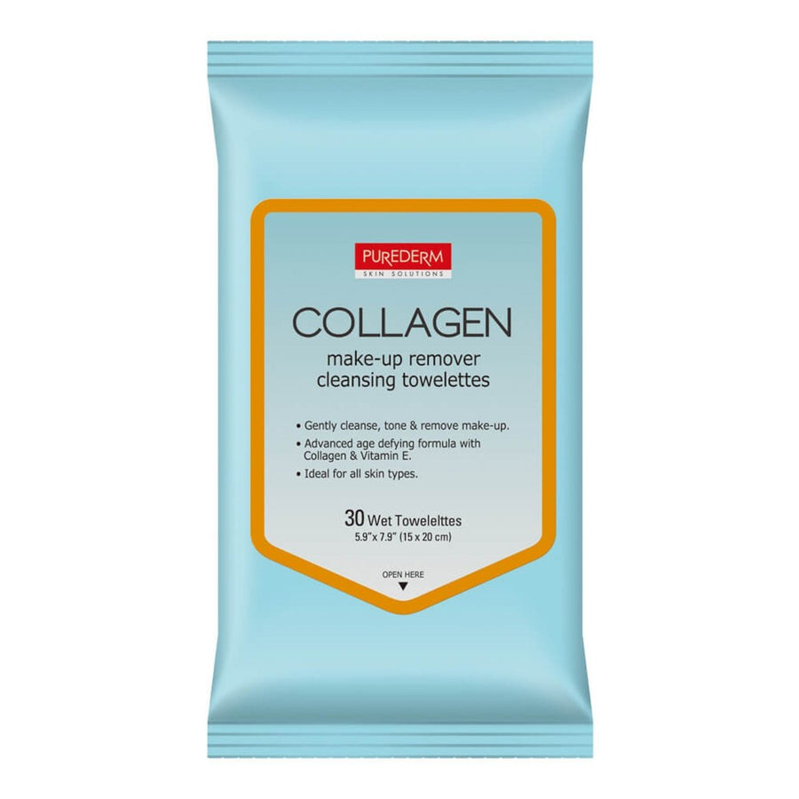 PUREDERM Collagen Make - Up Remover Cleansing Towelettes 30Pcs Health & Beauty oceanbuy beauty markham toronto free ship USA asian korean skincare