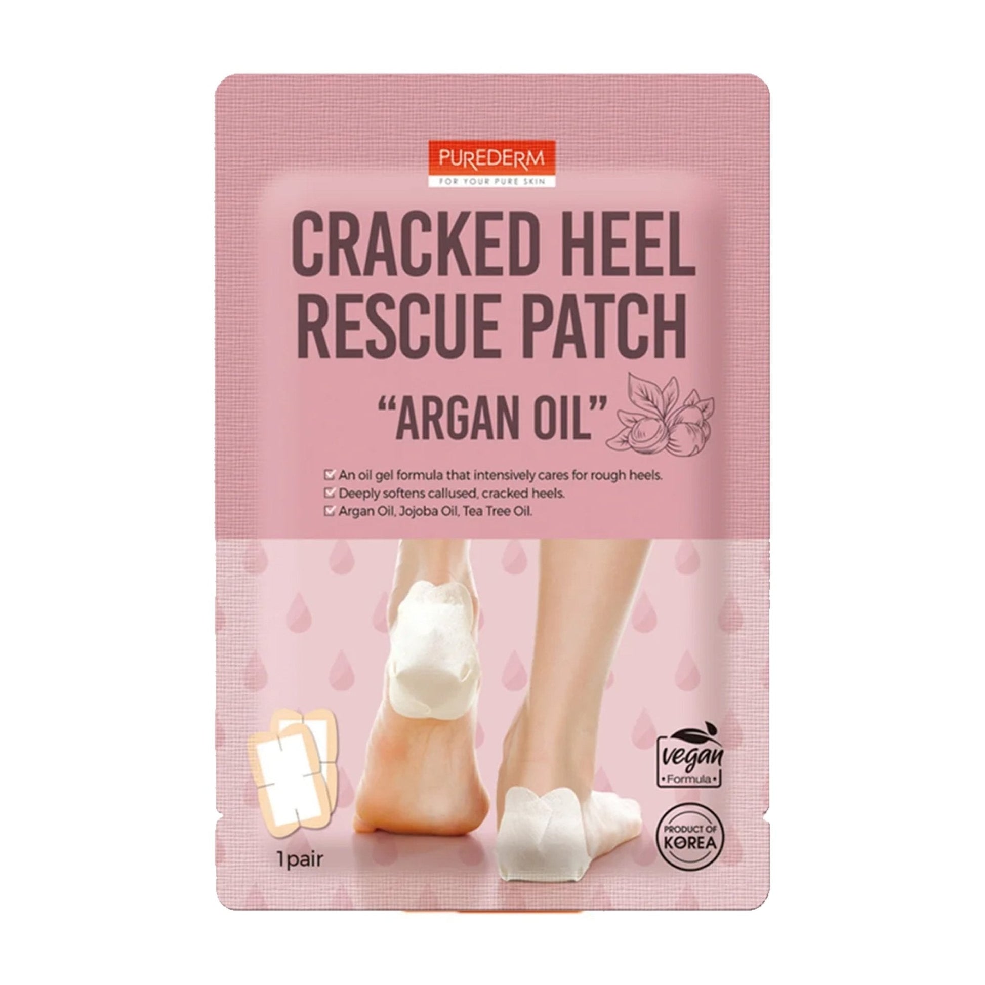 PUREDERM Cracked Heel Rescue Patch Argan Oil 1 Pair Health & Beauty oceanbuy.ca markham toronto free ship USA asian korean skincare