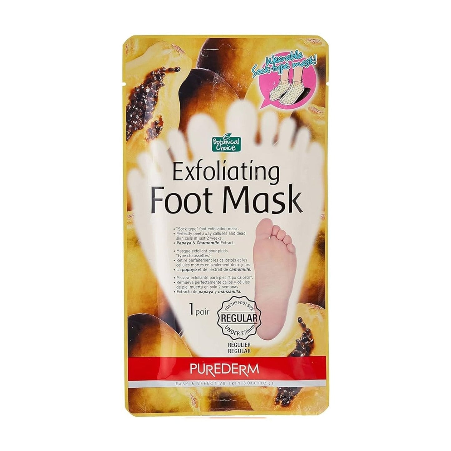 PUREDERM Exfoliating Foot Mask 1 Pair Health & Beauty oceanbuy.ca markham toronto free ship USA asian korean skincare