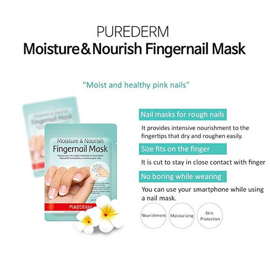 PUREDERM Moisture and Nourish Fingernail Mask 10Pcs Health & Beauty oceanbuy.ca markham toronto free ship USA asian korean skincare