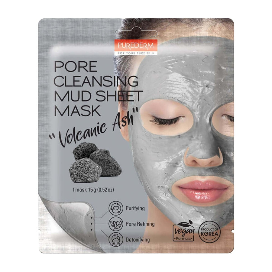 PUREDERM Pore Cleansing Mud Sheet Mask "Volcanic Ash" 1Pcs Health & Beauty oceanbuy.ca markham toronto free ship USA asian korean skincare
