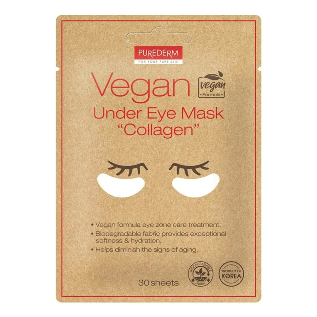 PUREDERM Vegan Under Eye Mask Collagen 30 Sheets Health & Beauty Kbeauty markham toronto free ship USA asian korean
