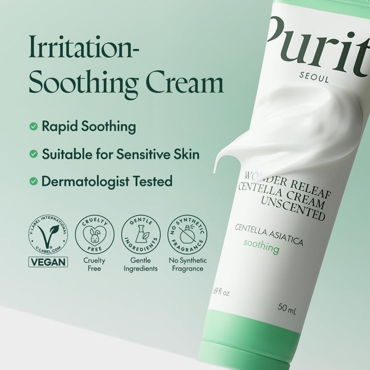 PURITO Wonder Releaf Centella Cream Unscented 50ml Health & Beauty oceanbuy beauty markham toronto free ship USA asian korean skincare