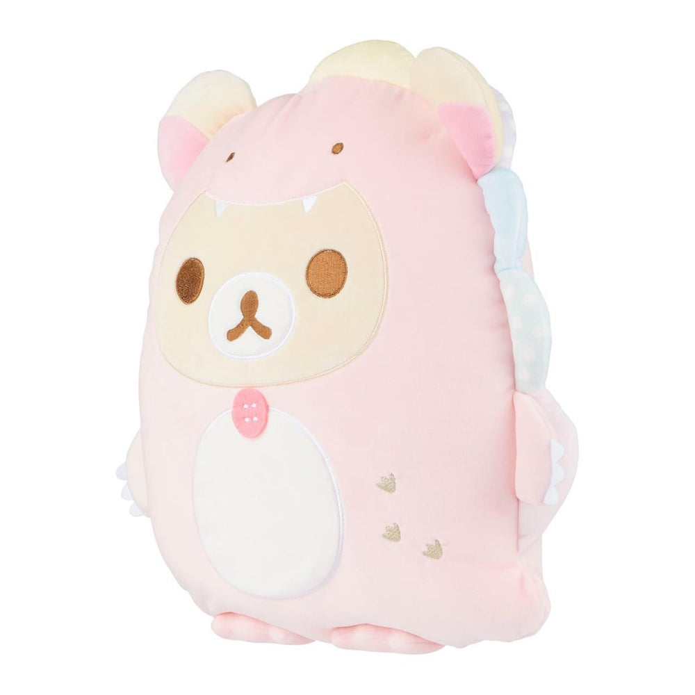 RILAKKUMA Korilakkuma Plays with Dino Flat Mochi Plush Pastel Pink - Size M Toys & Games oceanbuy beauty markham toronto free ship USA asian korean skincare