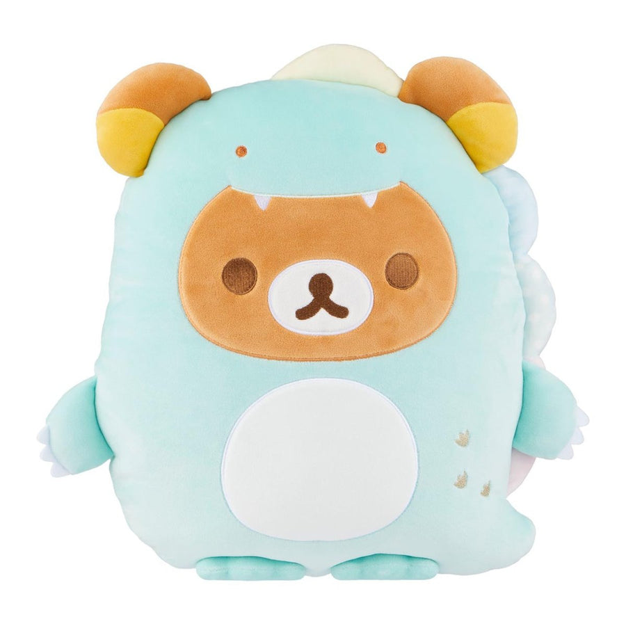 RILAKKUMA Plays with Dino Flat Mochi Plush Pastel Green - Size M Toys & Games oceanbuy beauty markham toronto free ship USA asian korean skincare