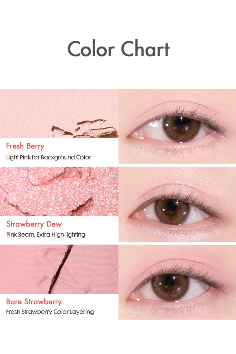 ROMAND Bare Layers Palette 14g - 02 Strawberry Mood Health & Beauty oceanbuy.ca markham toronto free ship USA asian korean skincare