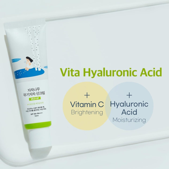 ROUND LAB Birch Juice Moisturizing Mild - Up Sunscreen SPF 50+ PA++++ 50ml Health & Beauty oceanbuy beauty markham toronto free ship USA asian korean skincare