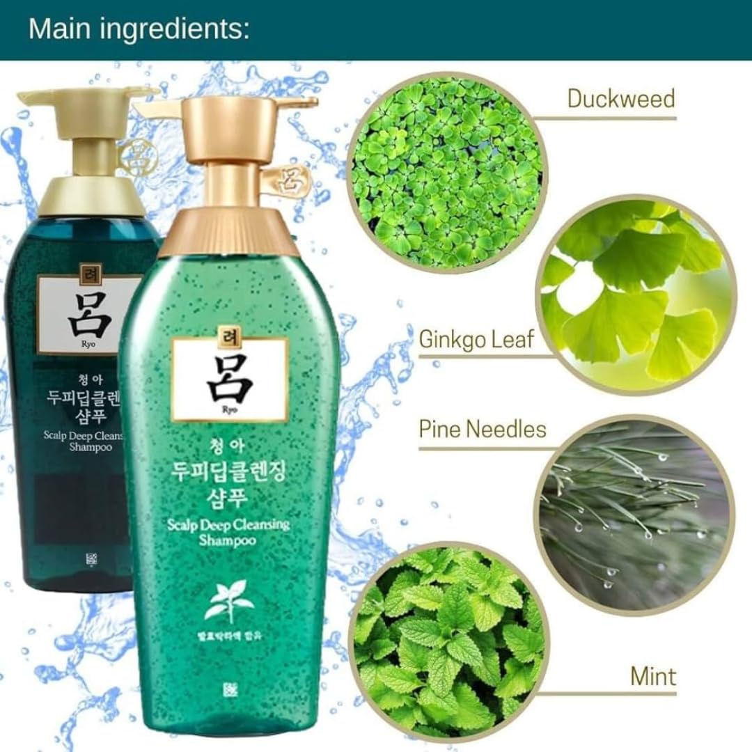 RYO Green Scalp Deep Cleansing Shampoo 550ml Hair Care oceanbuy.ca markham toronto free ship USA asian korean skincare