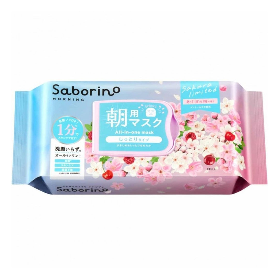 BCL SABORINO All in One Moisture Morning Mask Spring Limited Sakura 30Pcs Health & Beauty 1