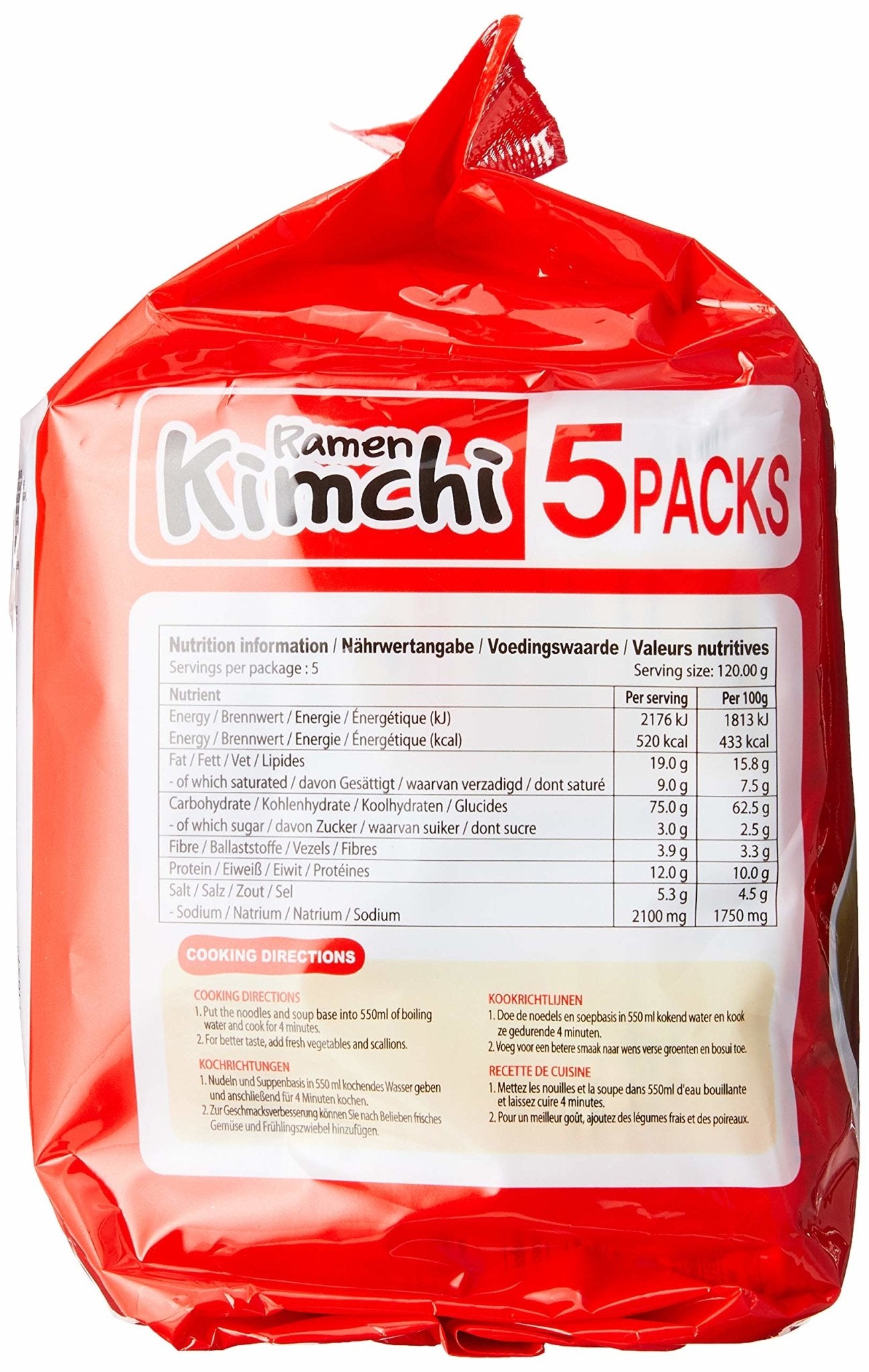 Samyang Kimchi Ramen Noodle Soup (5x120g) Food, Beverages & Tobacco oceanbuy.ca markham toronto free ship USA asian korean skincare