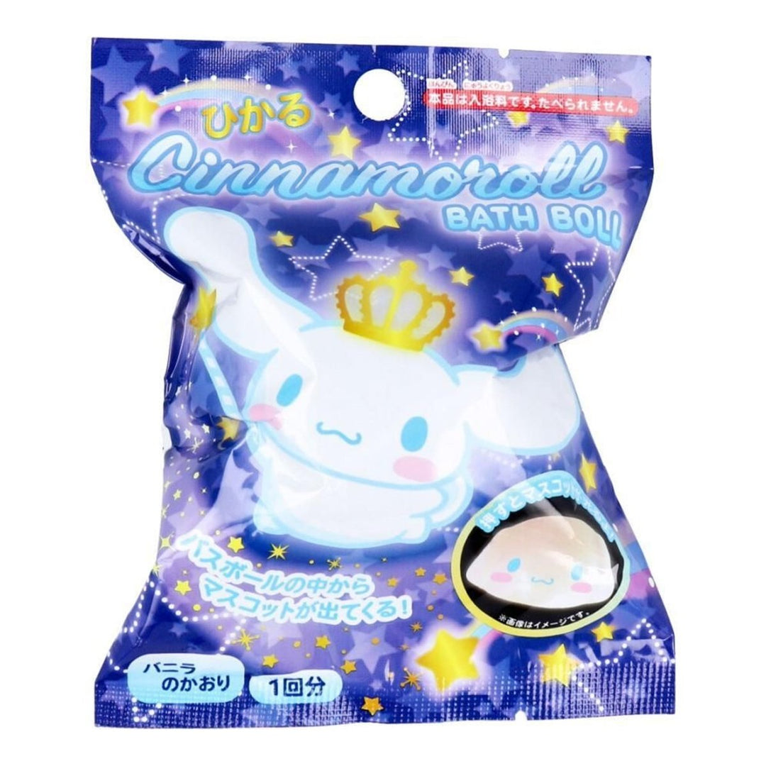 SANTAN Bath Ball with Glowing Cinnamoroll Mascot 75g - Vanilla Scent Health & Beauty oceanbuy beauty markham toronto free ship USA asian korean skincare