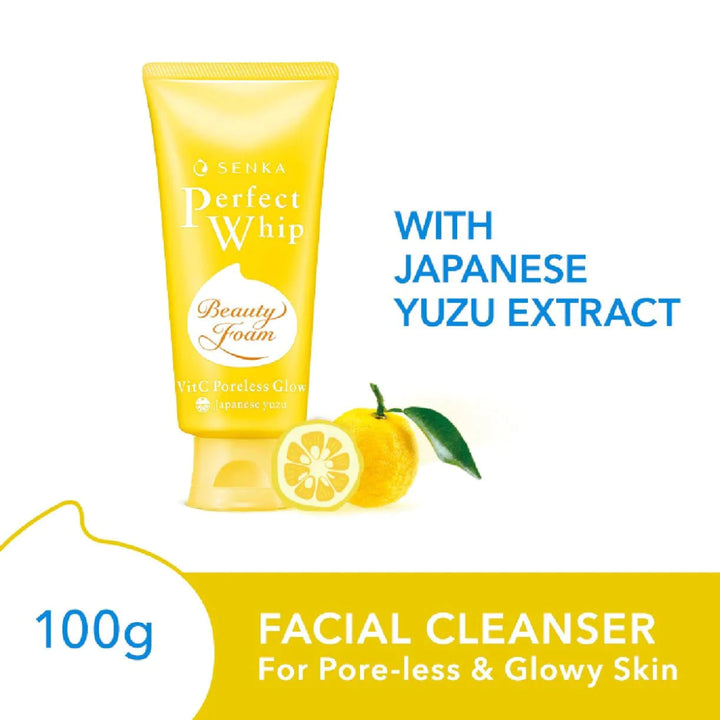 SHISEIDO SENKA Perfect Whip Vitamin C Poreless Glow Facial Cleanser 100g oceanbuy.ca markham toronto free ship USA asian korean skincare