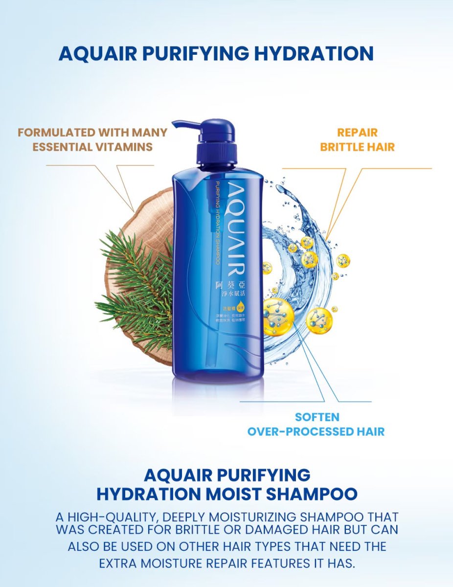 SHISEIDO AQUAIR Purifying Hydration Hair Moist Shampoo 600ml Health & Beauty