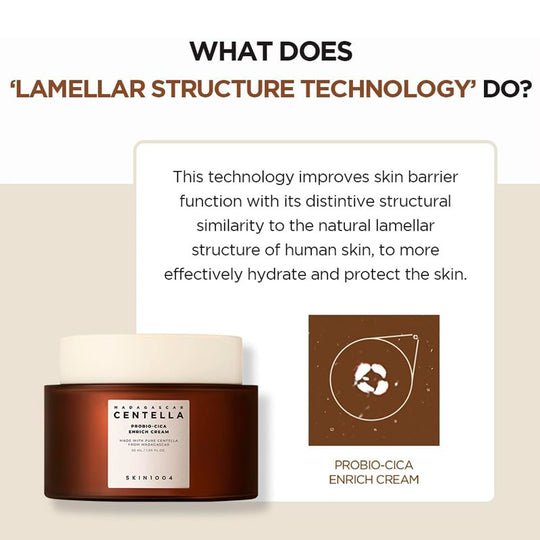 SKIN1004 Madagascar Centella Probio - Cica Enrich Cream 50ml improves skin barrier and more effectively hydrate and protect the skin