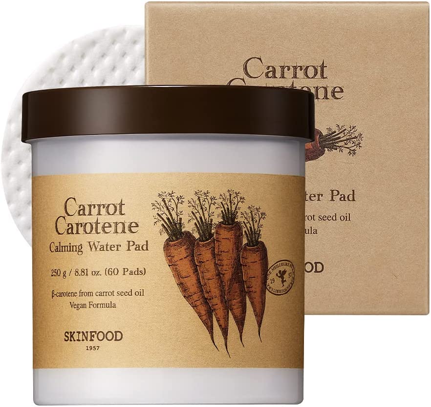 SKINFOOD Carrot Carotene Calming Water Pad 60 Sheets Health & Beauty oceanbuy.ca markham toronto free ship USA asian korean skincare