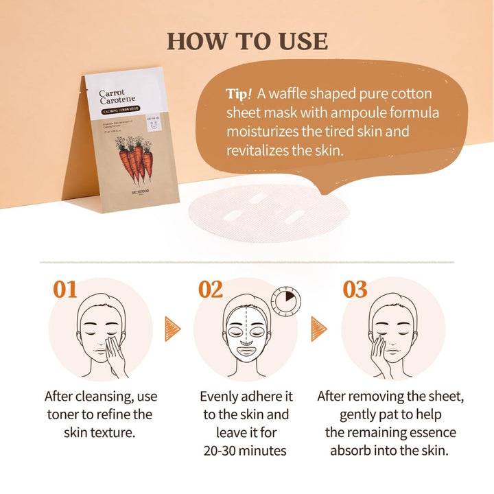 SKINFOOD Carrot Carotene Mask 1Pcs Health & Beauty oceanbuy.ca markham toronto free ship USA asian korean skincare